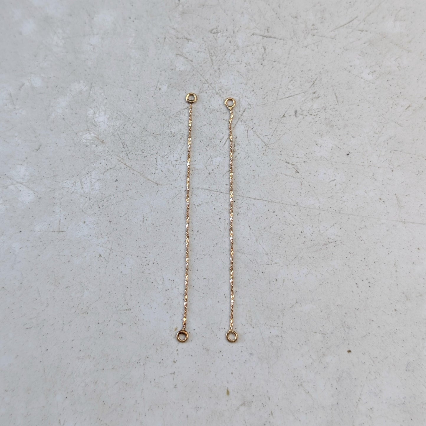 Vintage 10k Twisted Serpentine Chain Earring Enhancers