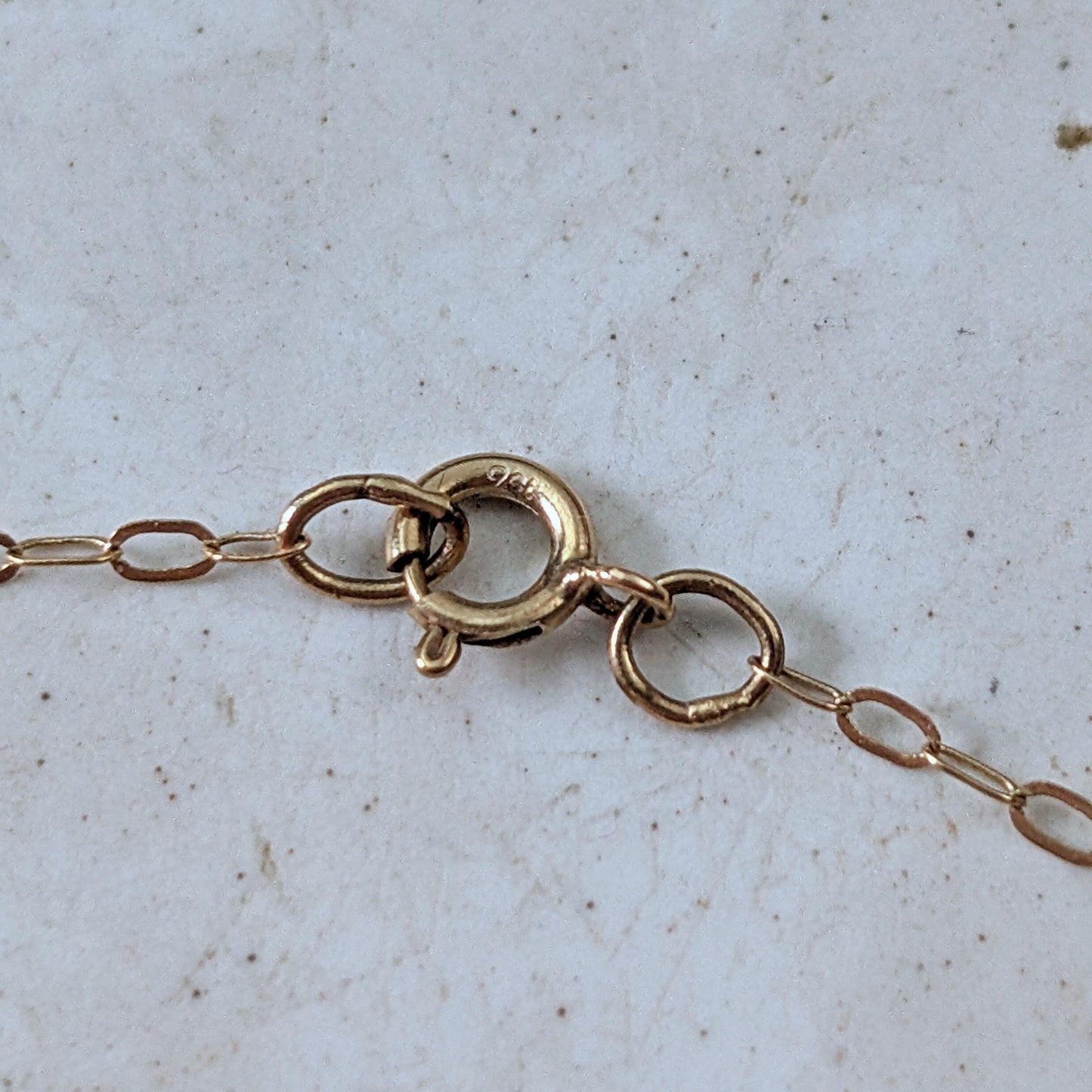 Victorian 9ct Yellow Gold Spider Web Charm Necklace