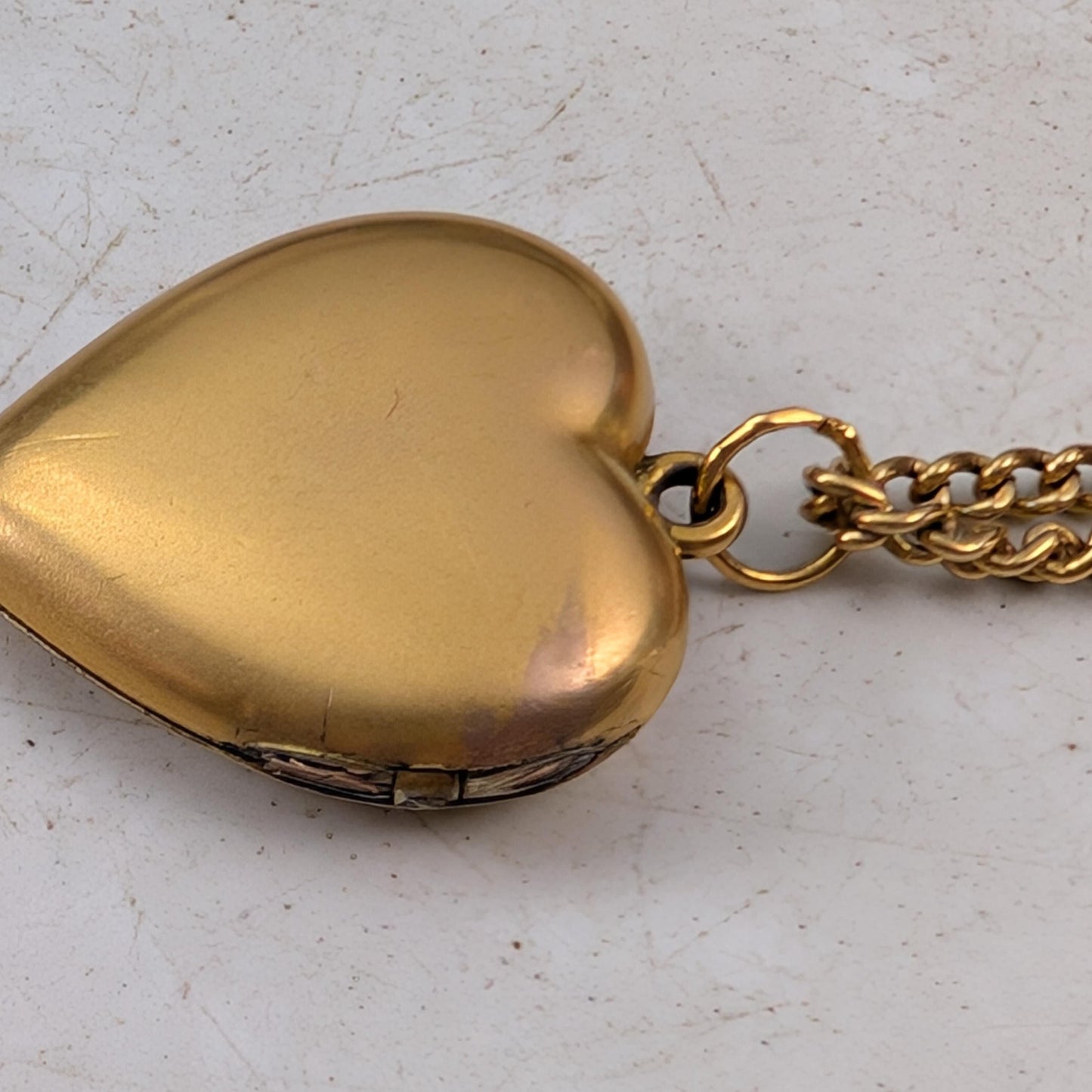 Antique Edwardian Brass Heart Locket