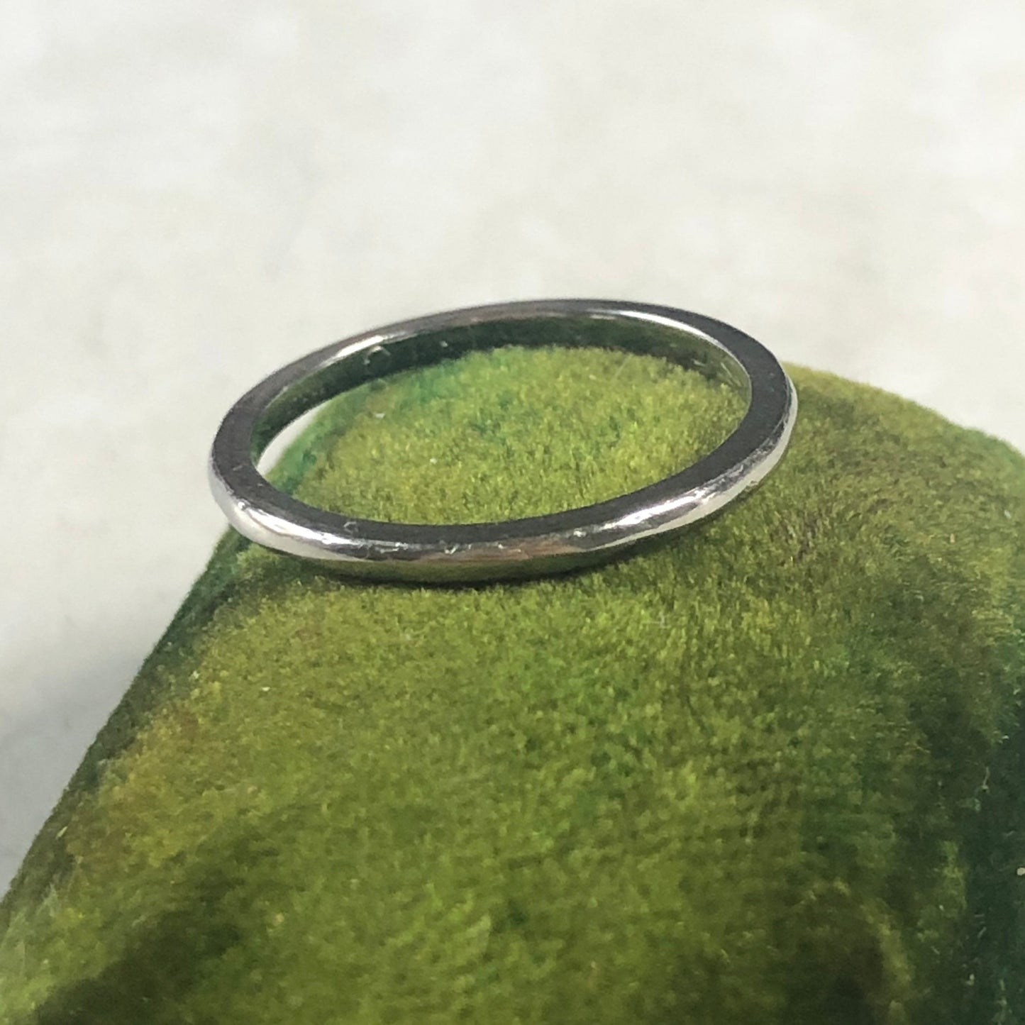 Art Deco 18k White Gold Engraved Orange Blossom Wedding Band