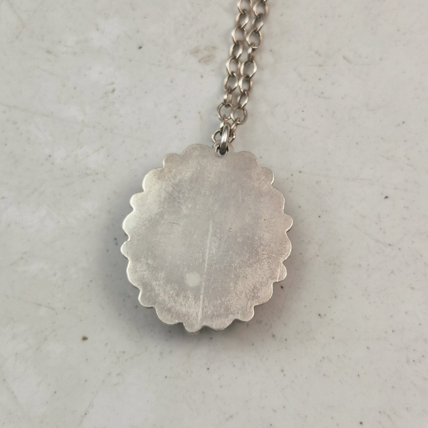 Vintage Southwestern Sterling Silver Turquoise Pendant Necklace