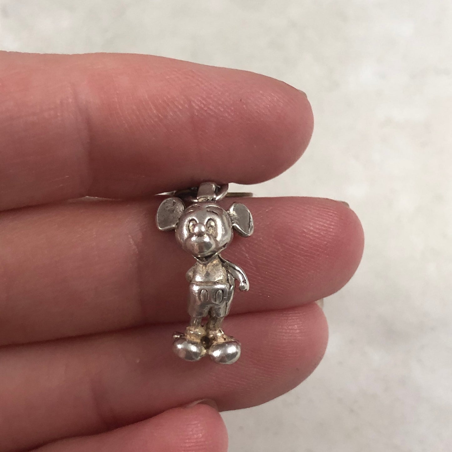 Vintage Sterling Silver Walt Disney Charm Bracelet