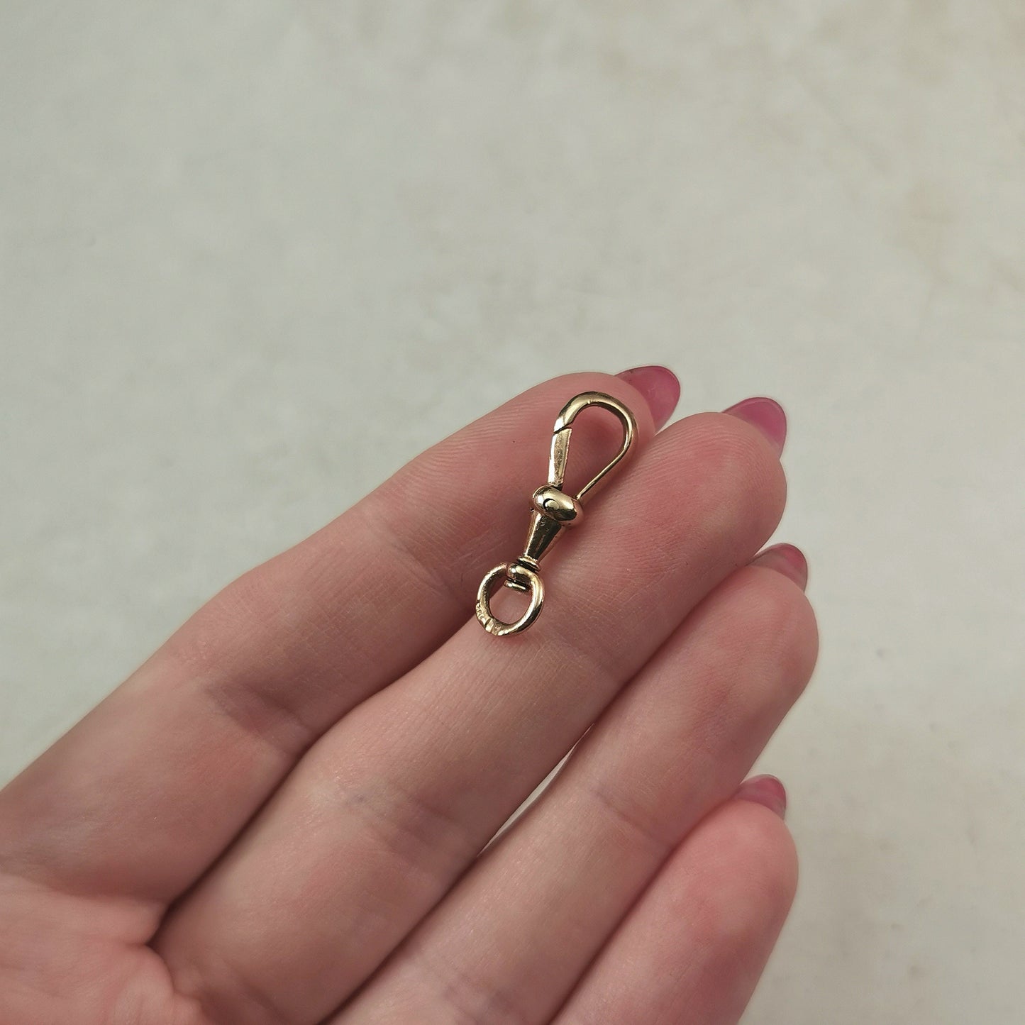 Antique 10k Yellow Gold Swivel Clip - Pocket Watch Chain Clip - Solid Gold