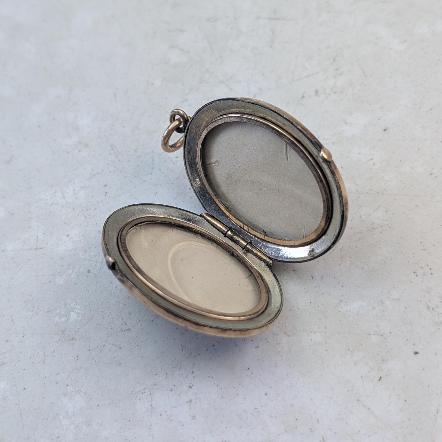 Victorian Gold Filled Bohemian Garnet Large Picture Locket