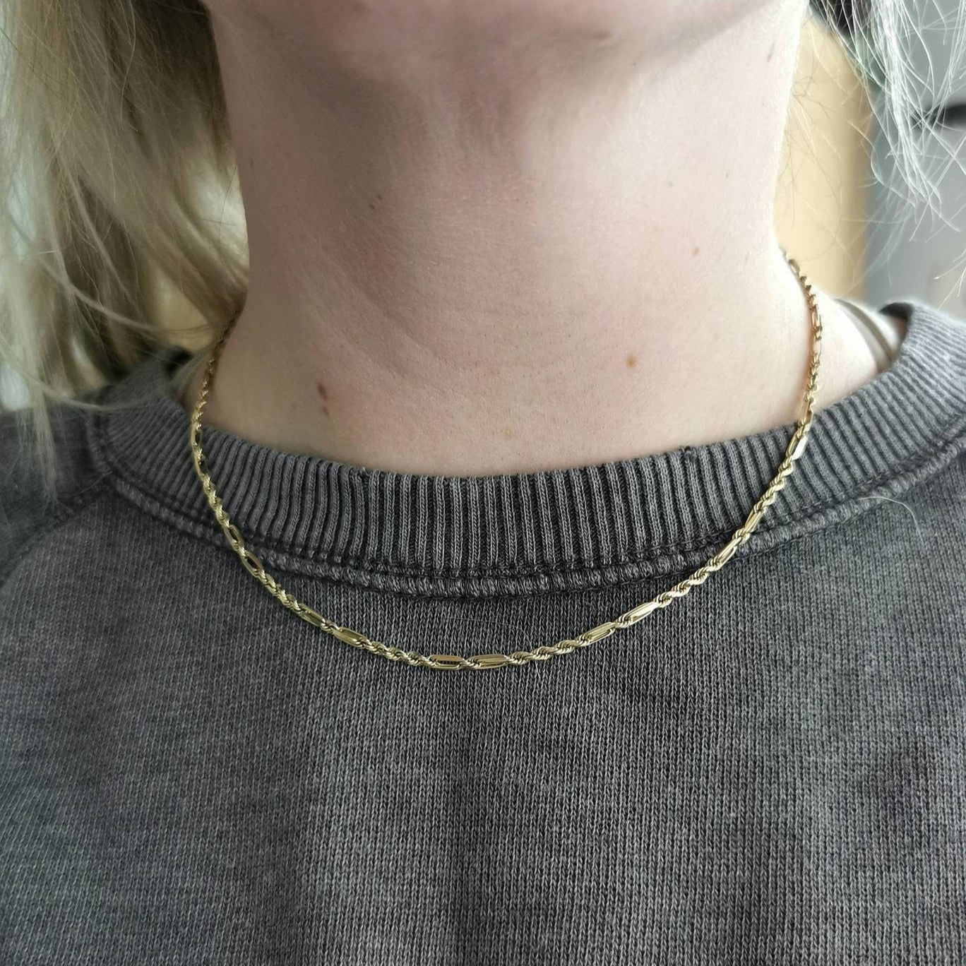 Estate 10k Yellow Gold Figarope Chain - Milano Rope Chain