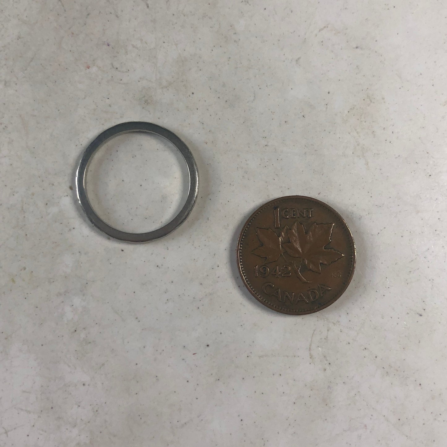 Art Deco 18k White Gold Engraved Orange Blossom Wedding Band