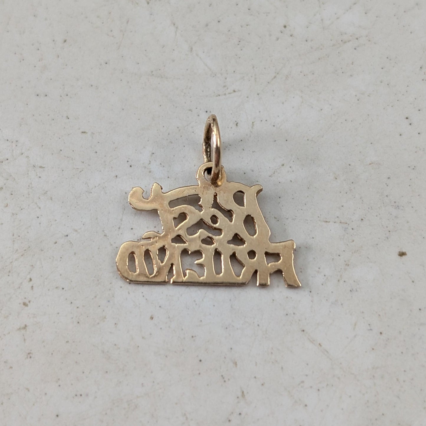 Vintage 10k Yellow Gold Best Friend Pendant