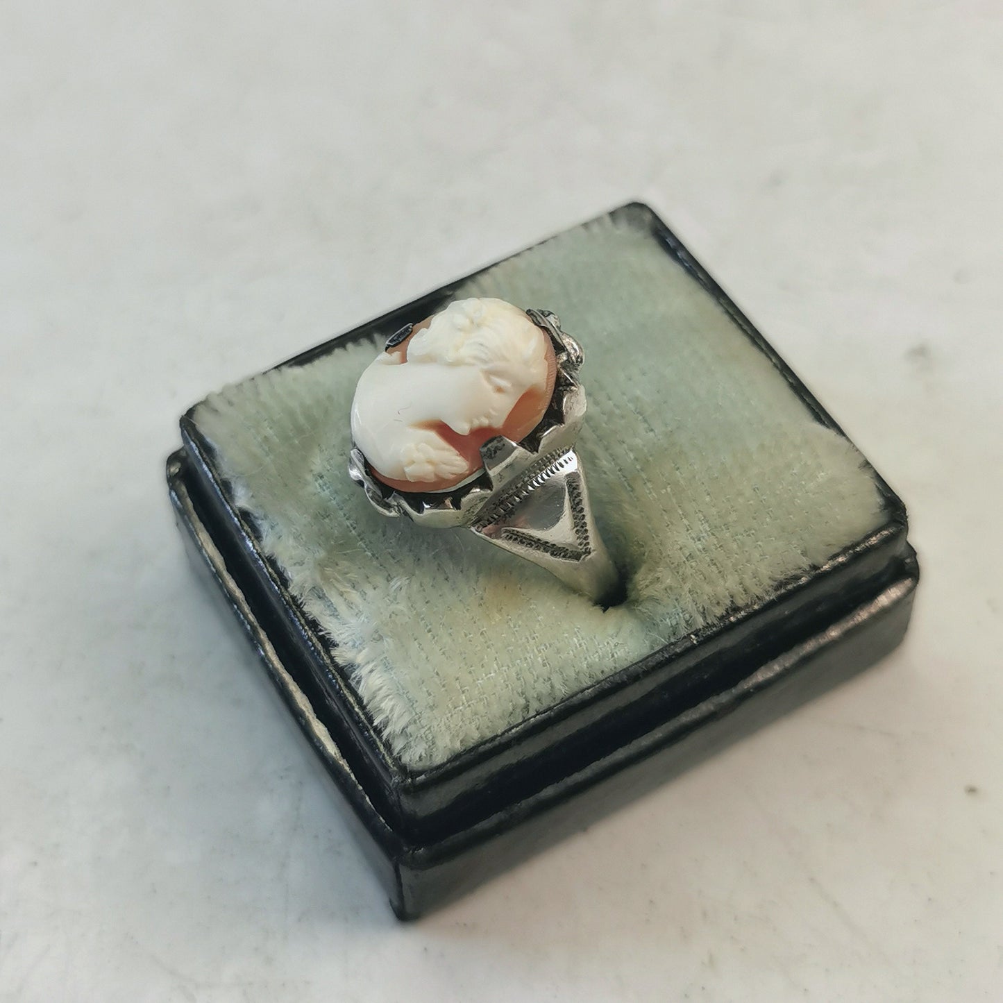 Vintage Sterling Silver Cameo Ring - Canadian Silver