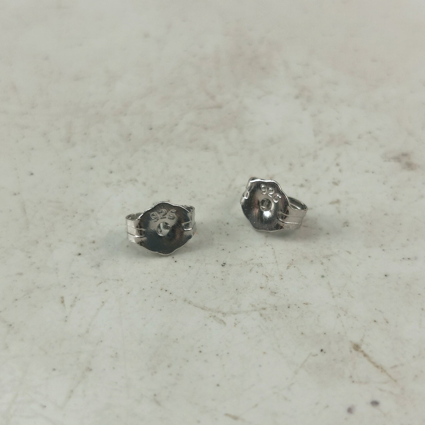 Estate Sterling Silver and Genuine Peridot Stud Earrings - Oval Peridot August Birthstone Earrings