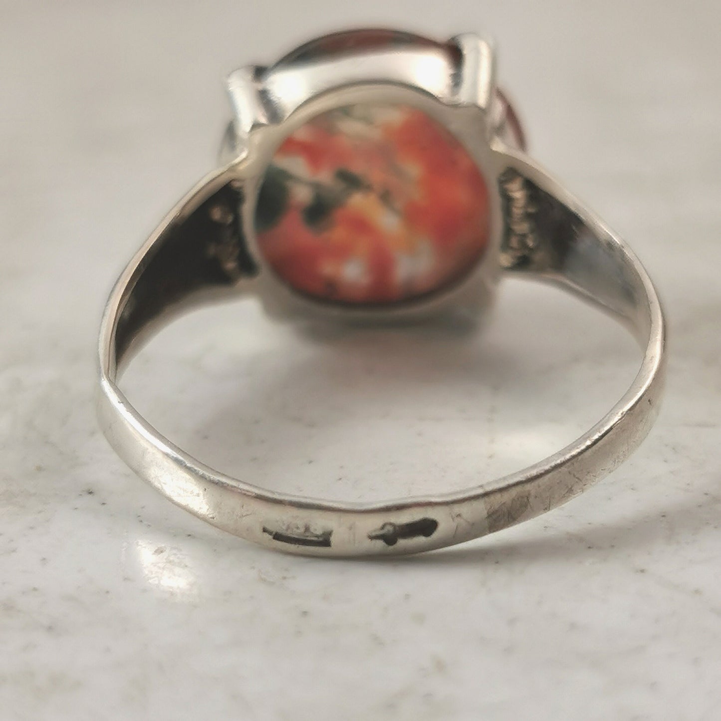 Repurposed Sterling Silver and Moss Agate Ring - Conversion Piece