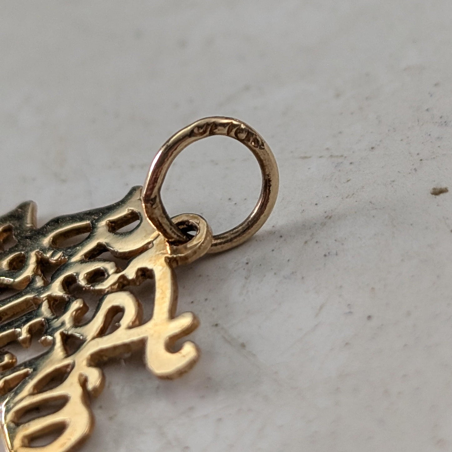 Vintage 10k Yellow Gold Best Friend Pendant