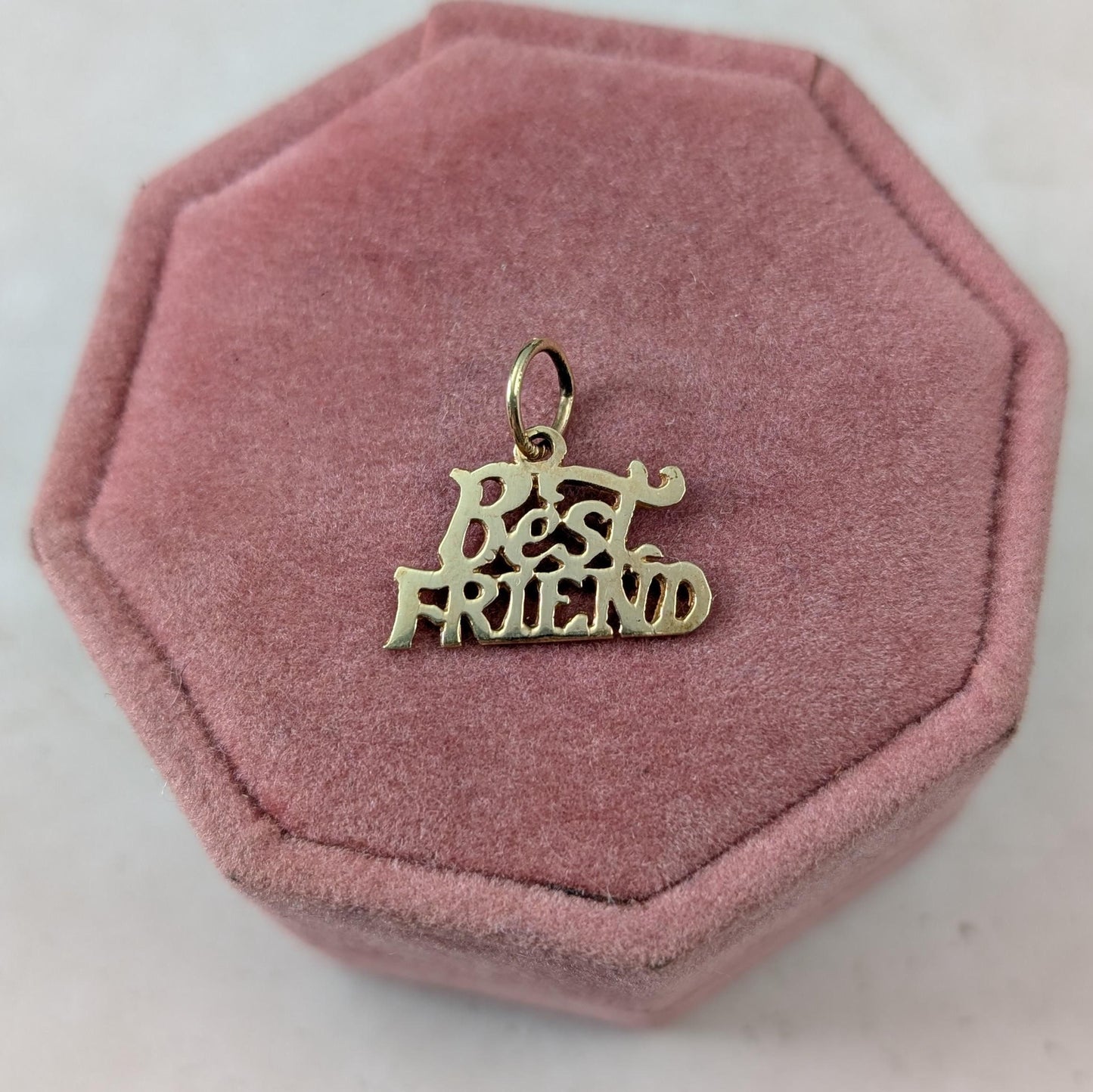 Vintage 10k Yellow Gold Best Friend Pendant