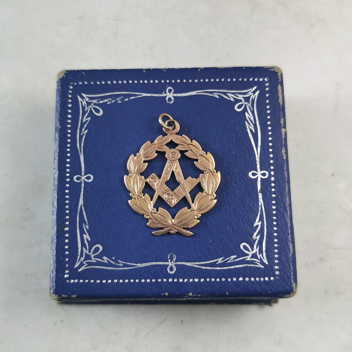 Antique Chester 9ct Yellow Gold Free Mason's Fob or Charm