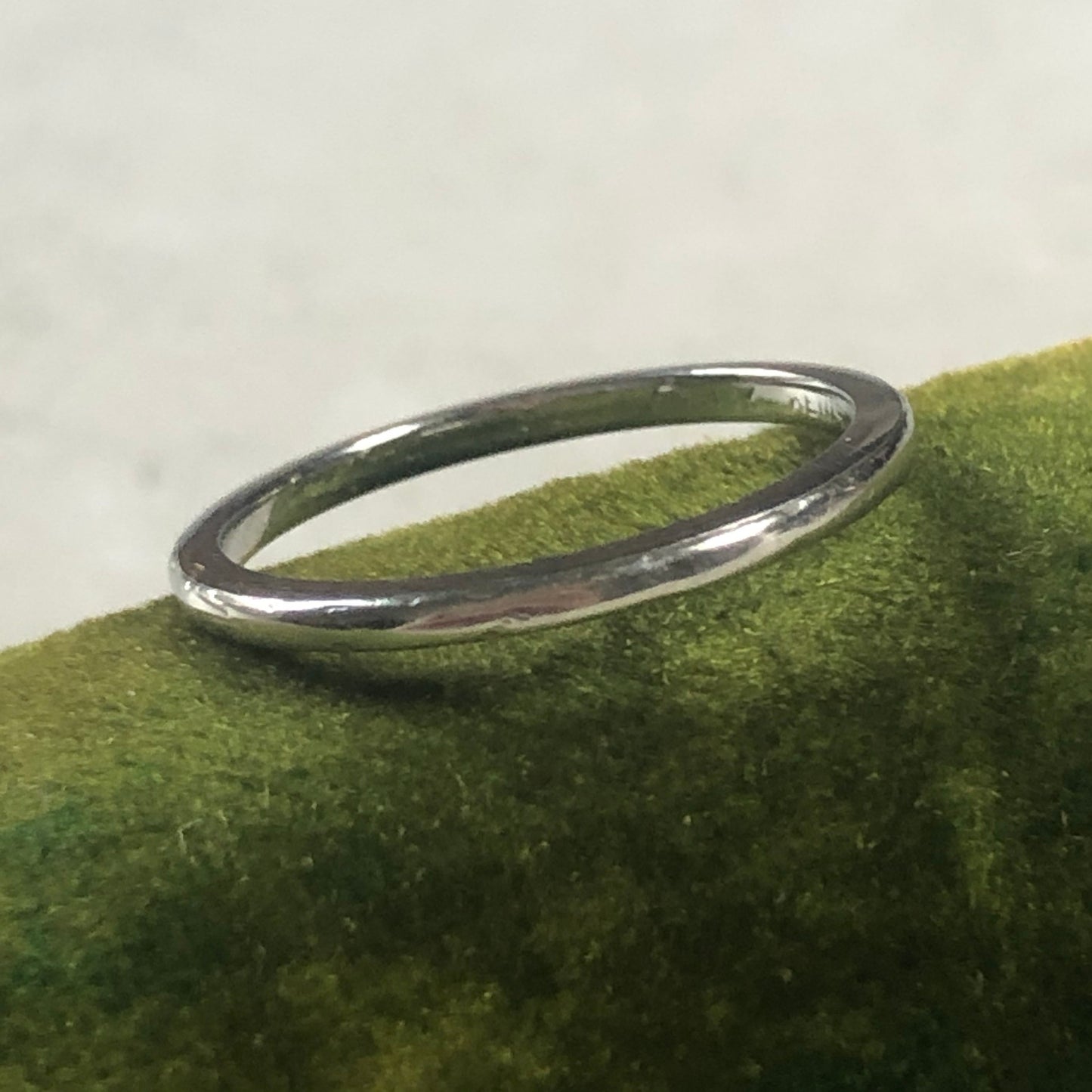 Art Deco 18k White Gold Engraved Orange Blossom Wedding Band