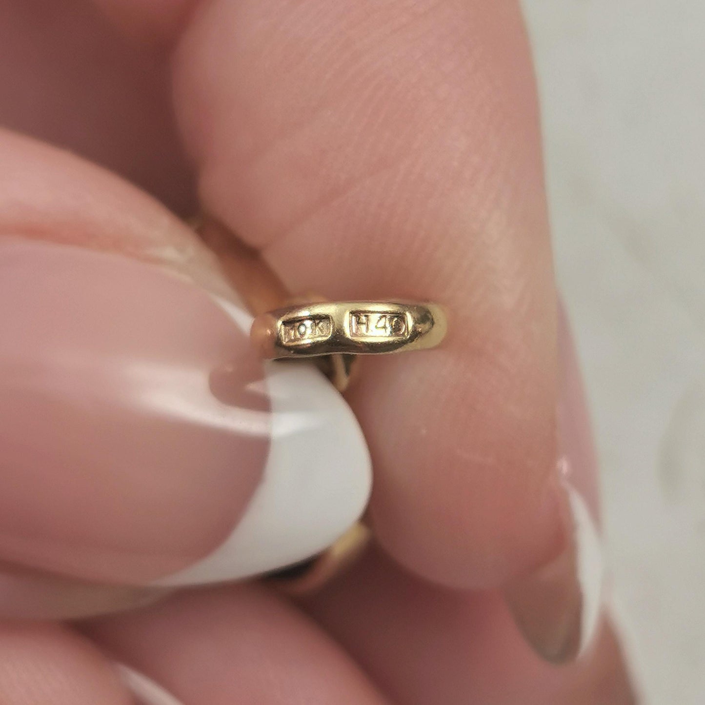 Vintage 10k Yellow Gold 3D Spinning Lucky Dice Charm