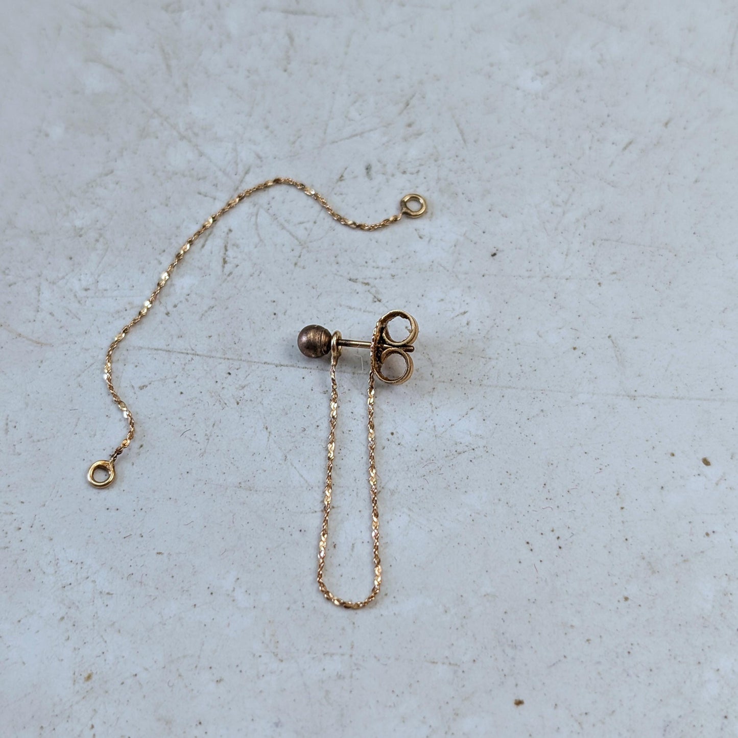 Vintage 10k Twisted Serpentine Chain Earring Enhancers