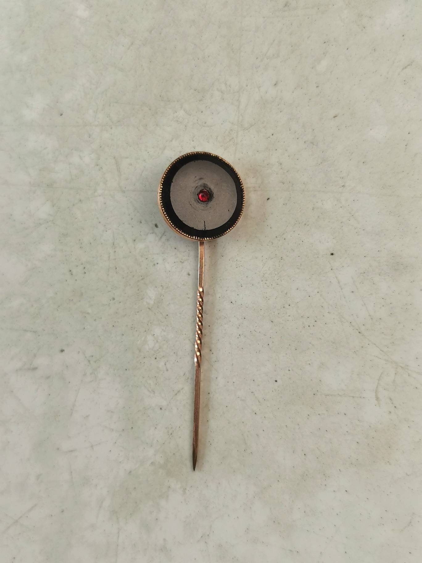 Antique Lot of Gold Filled Pins and Brooches - Blue Bird - Lithograph Picture Frame Brooch - Art Deco Target Stick Pin
