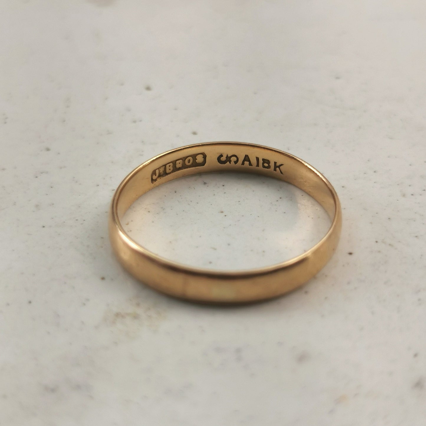 Antique 18K Yellow Gold 3mm Wedding Band