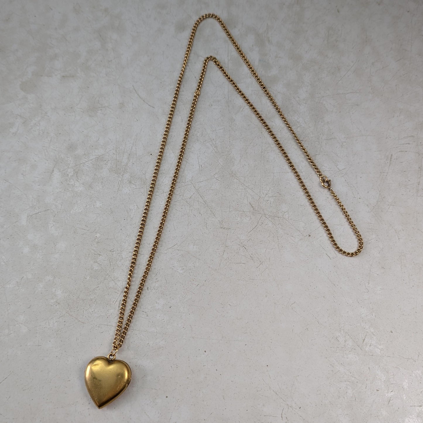 Antique Edwardian Brass Heart Locket