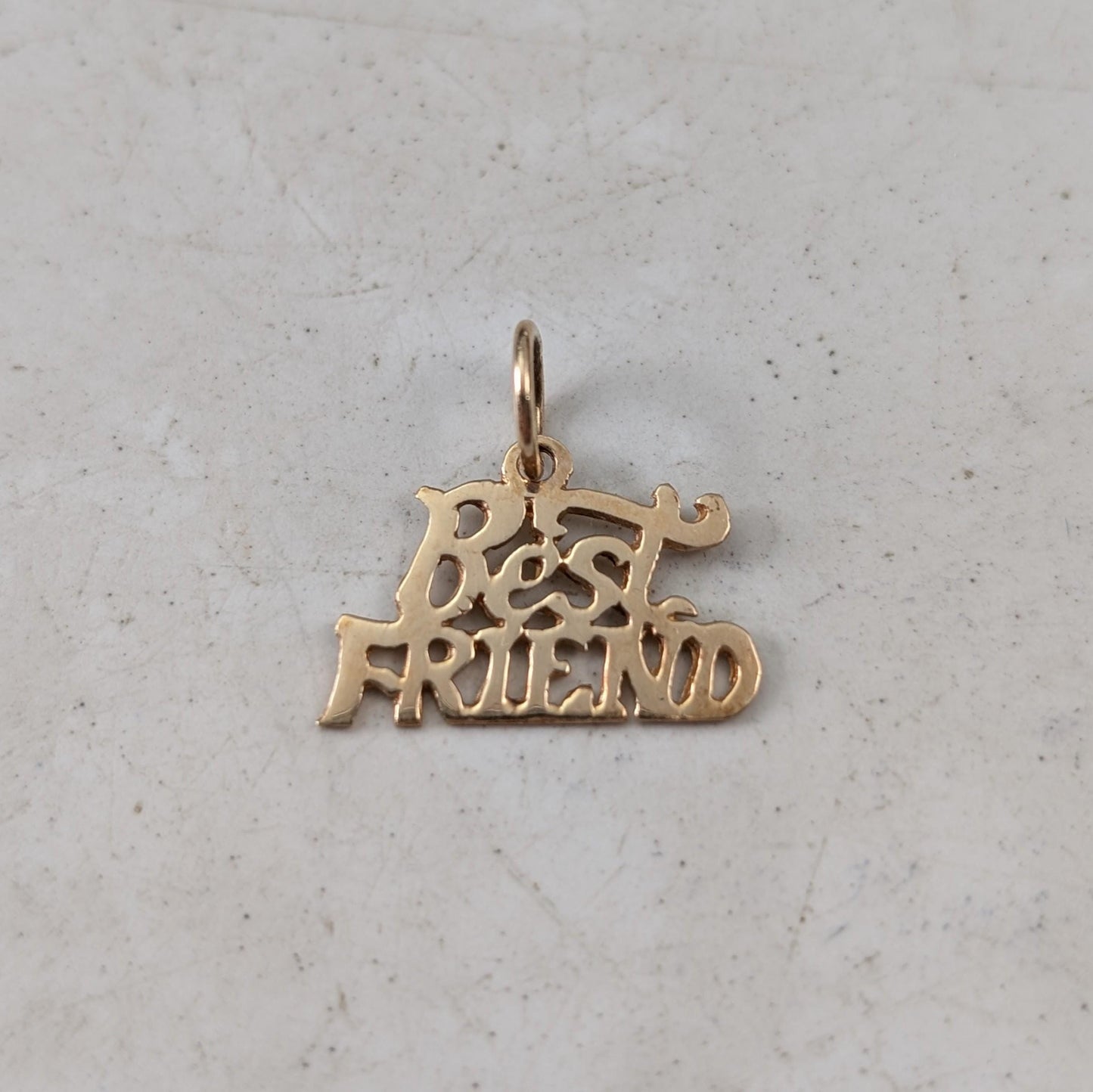 Vintage 10k Yellow Gold Best Friend Pendant