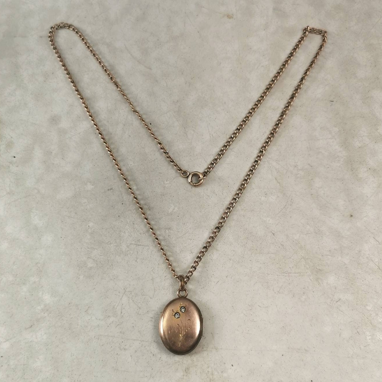 Antique Victorian Gold Filled Locket Necklace