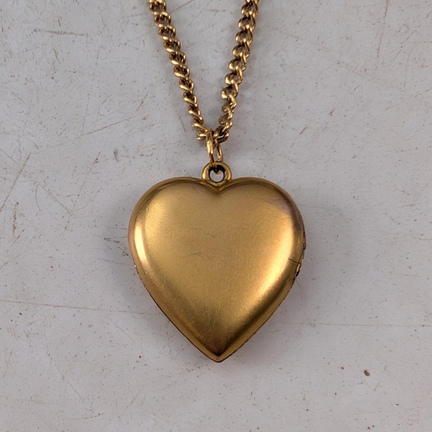 Antique Edwardian Brass Heart Locket