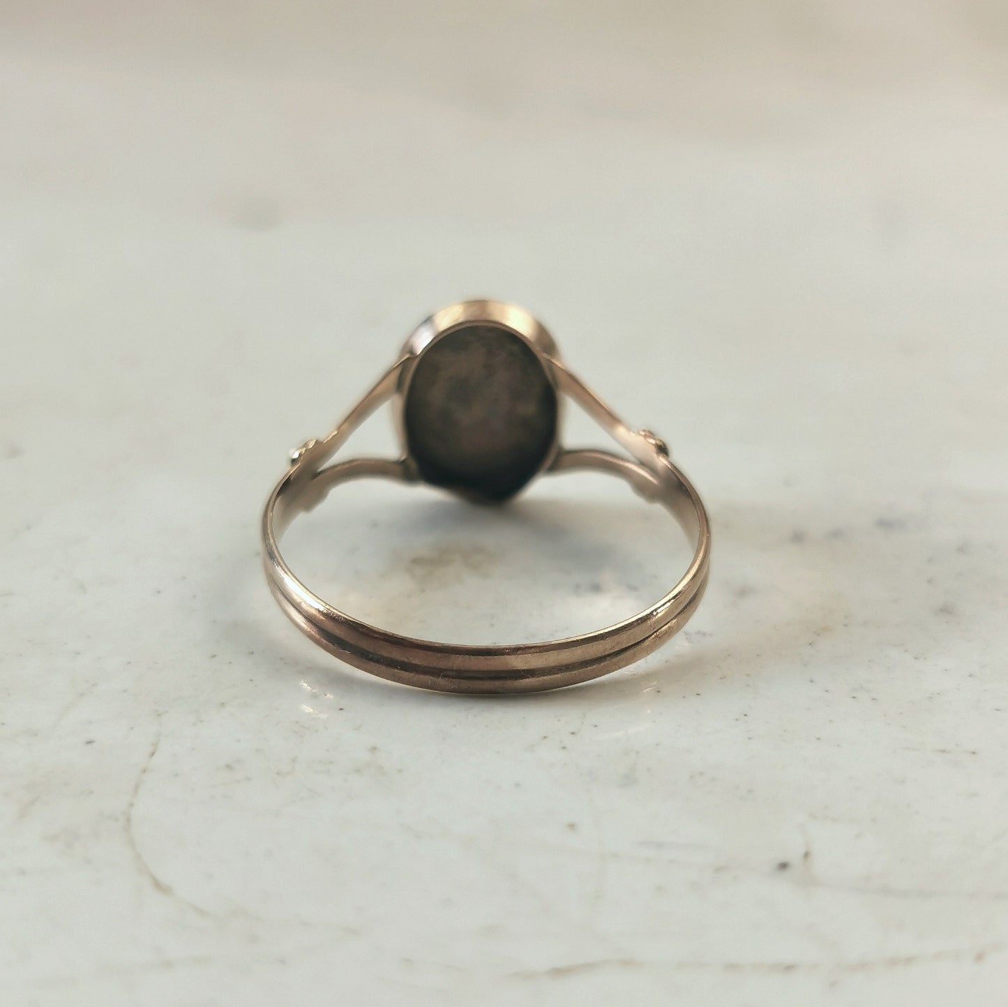 Antique 9ct Yellow Gold Monogram J G Signet Ring