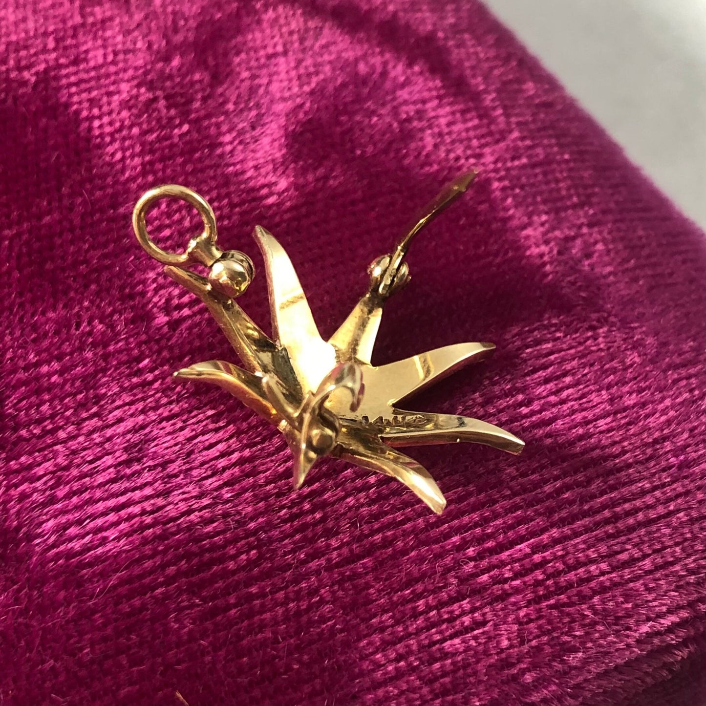 Edwardian 14k Gold Yellow Gold & Seed Pearl Starburst Convertible Pendant Brooch