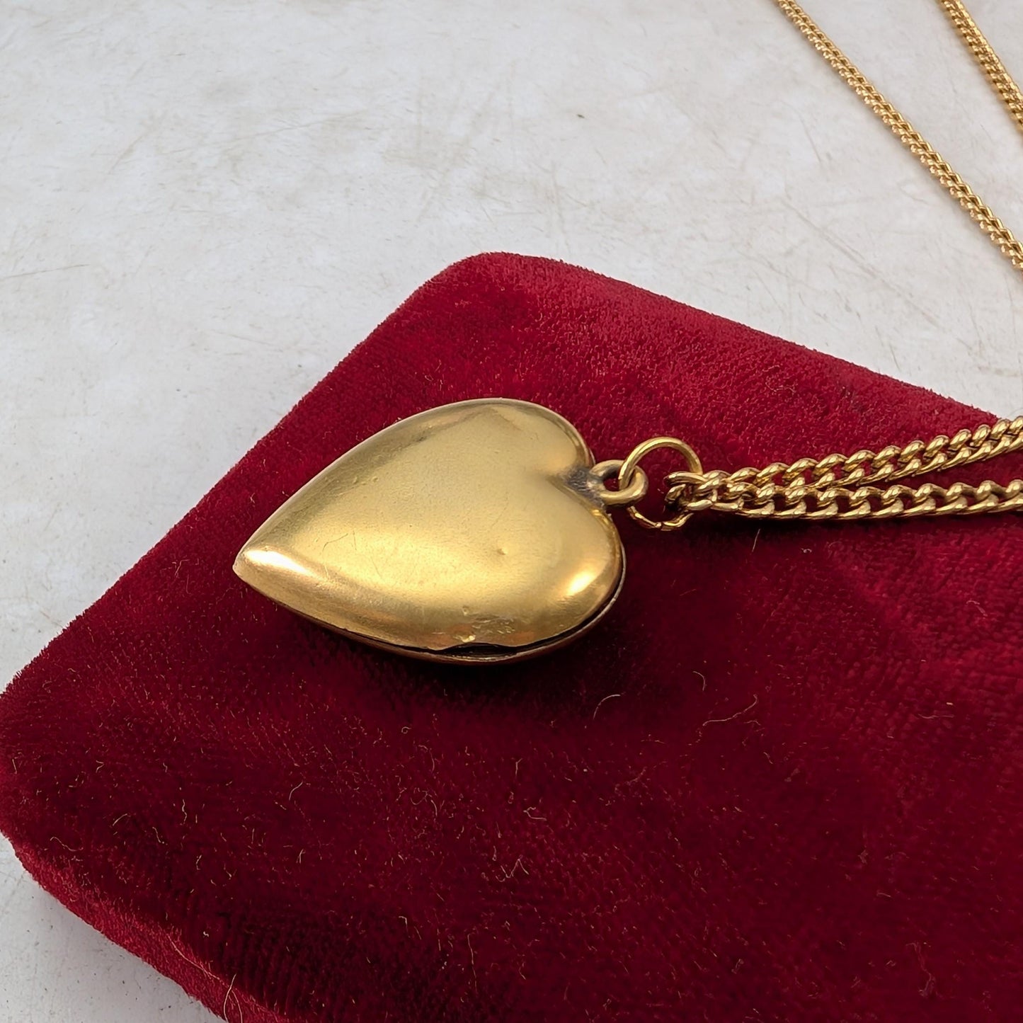Antique Edwardian Brass Heart Locket