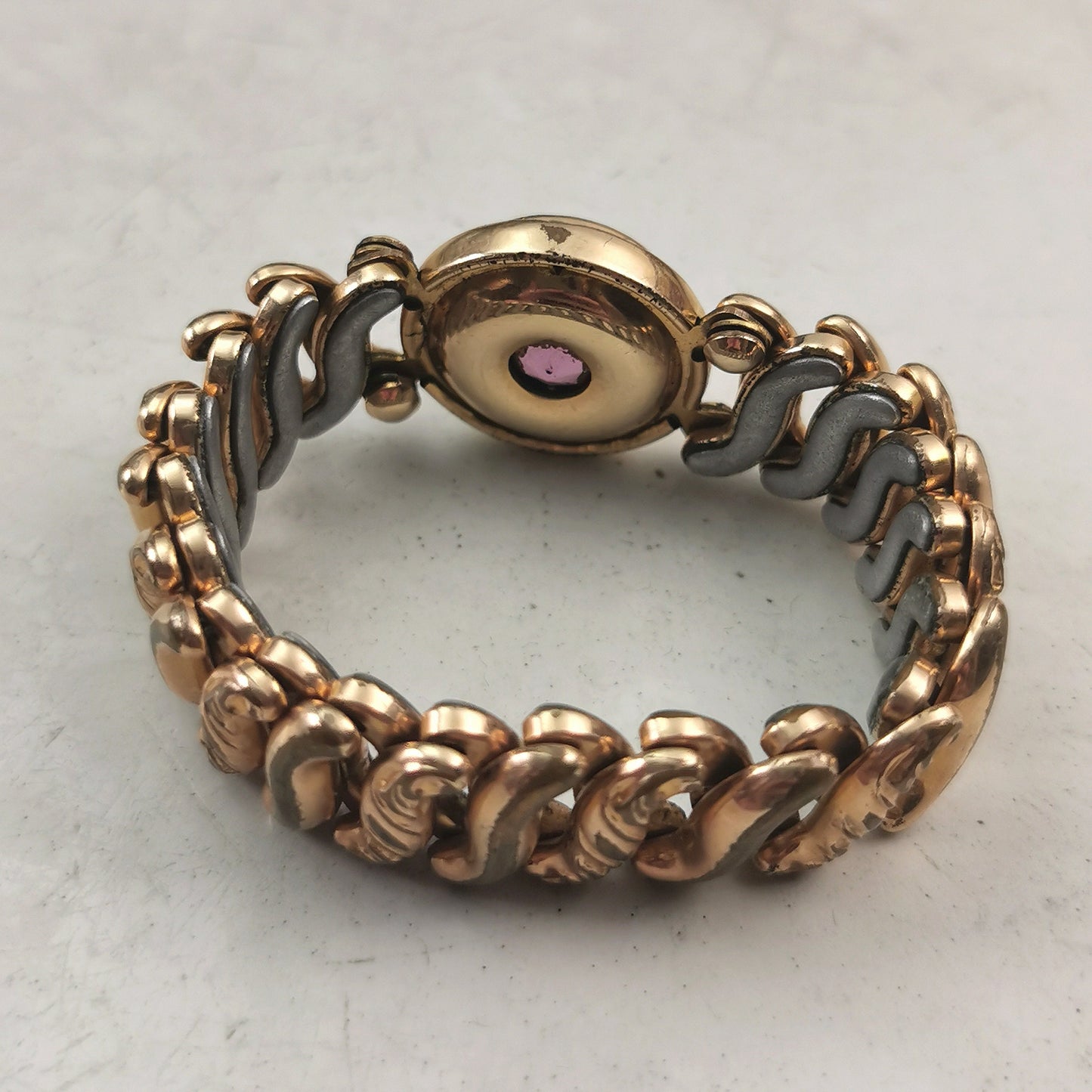 Antique Purple Paste Gold Filled Expansion Bracelet