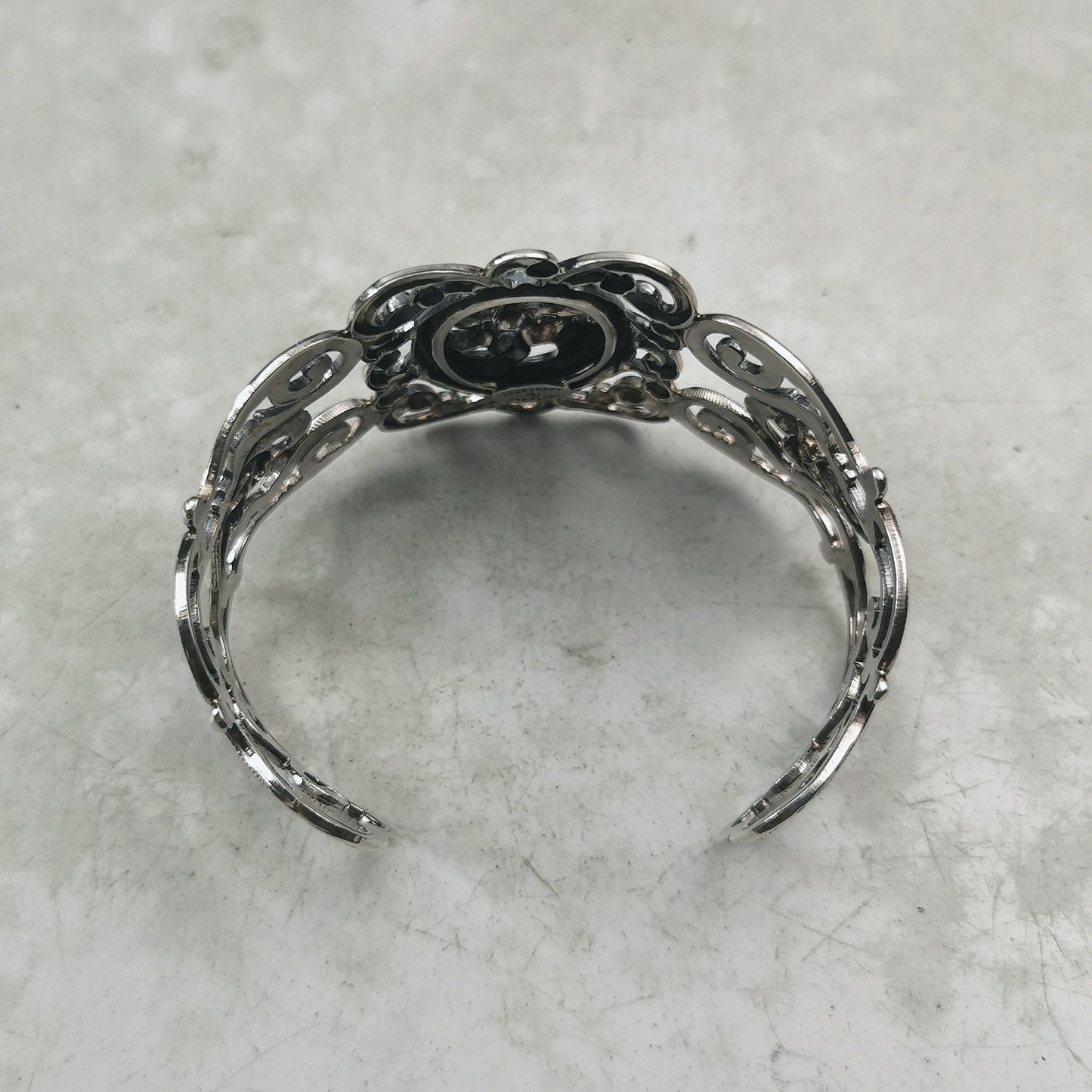 Vintage Danecraft Sterling Silver Filigree Cuff
