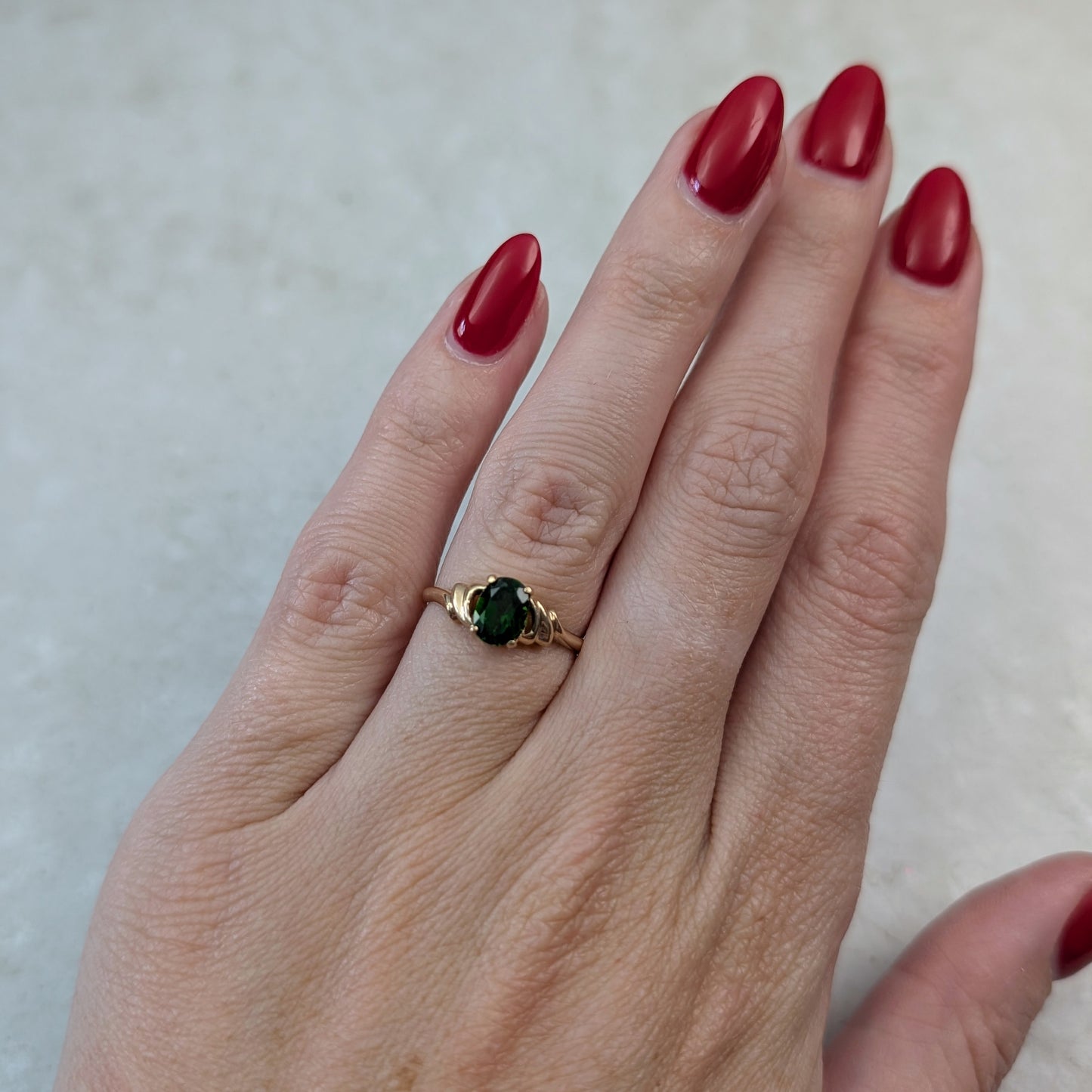 10k Yellow Gold Diopside Ring