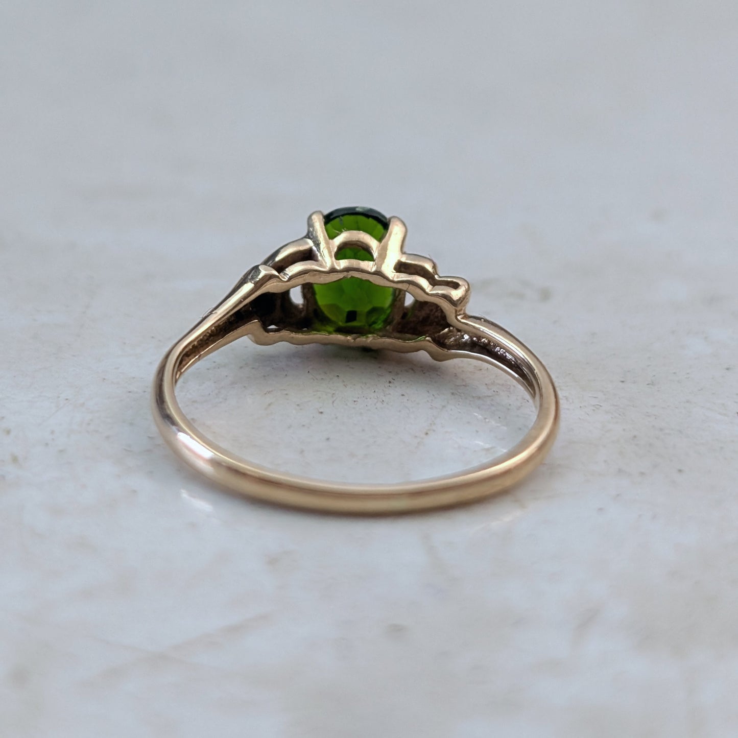 10k Yellow Gold Diopside Ring