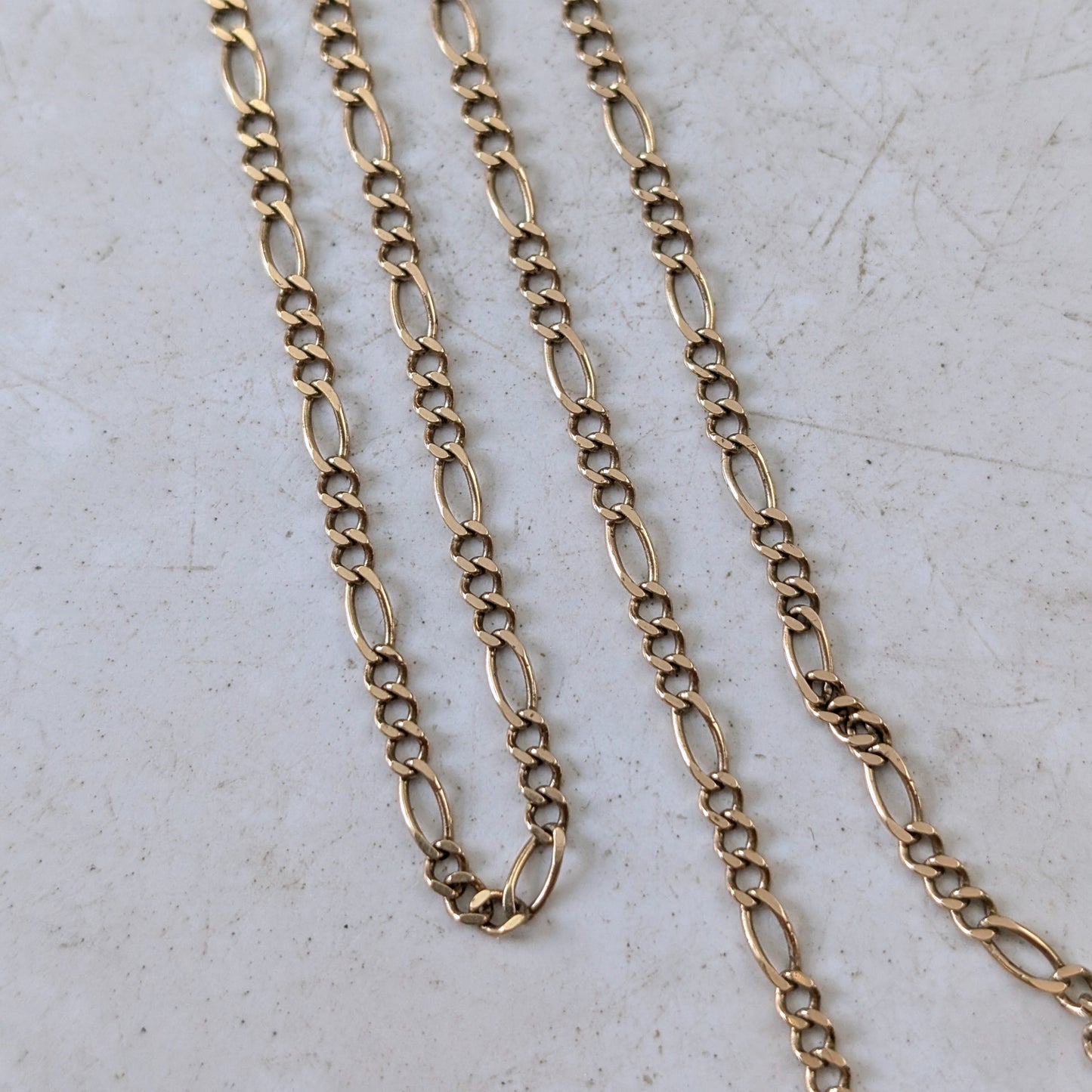Estate 10k Yellow Gold 2.5mm Chain Figaro Chain