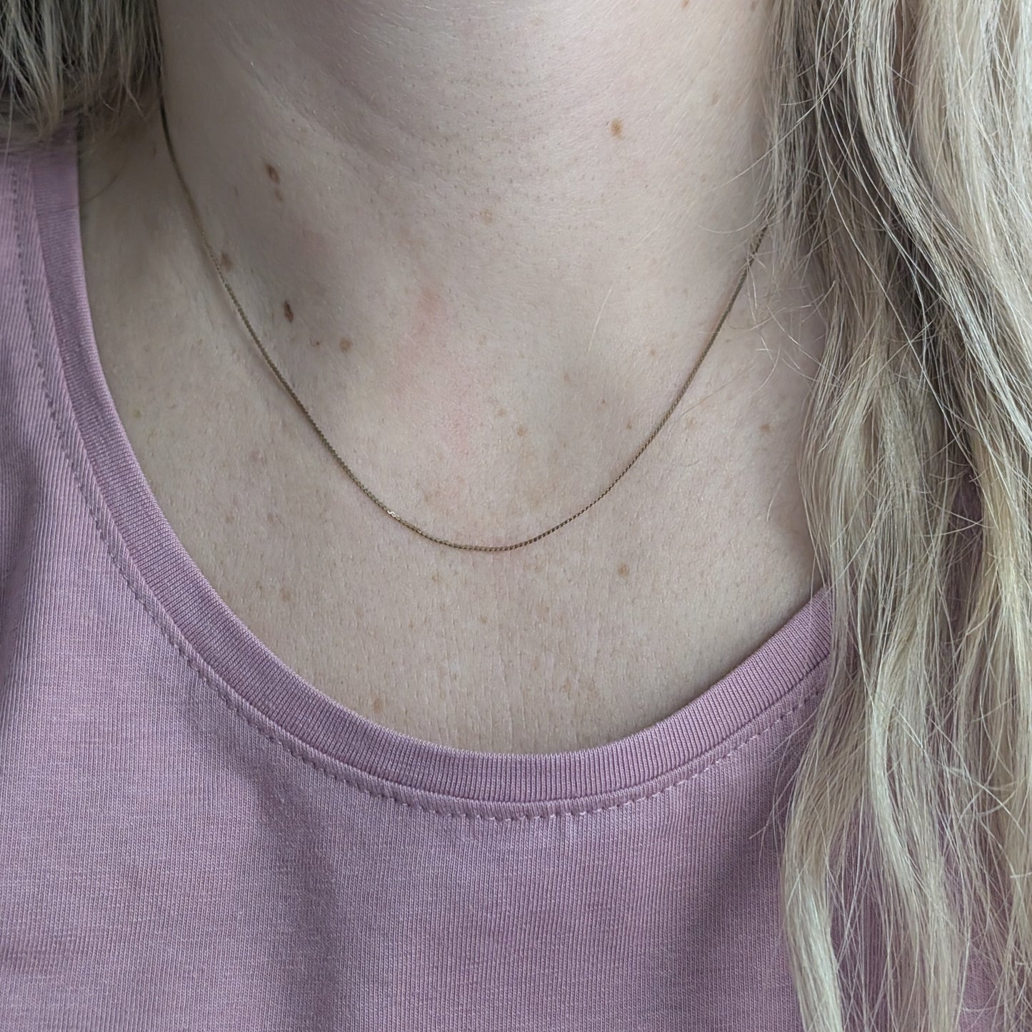 Vintage 10k Yellow Gold Fine Serpentine Chain Necklace