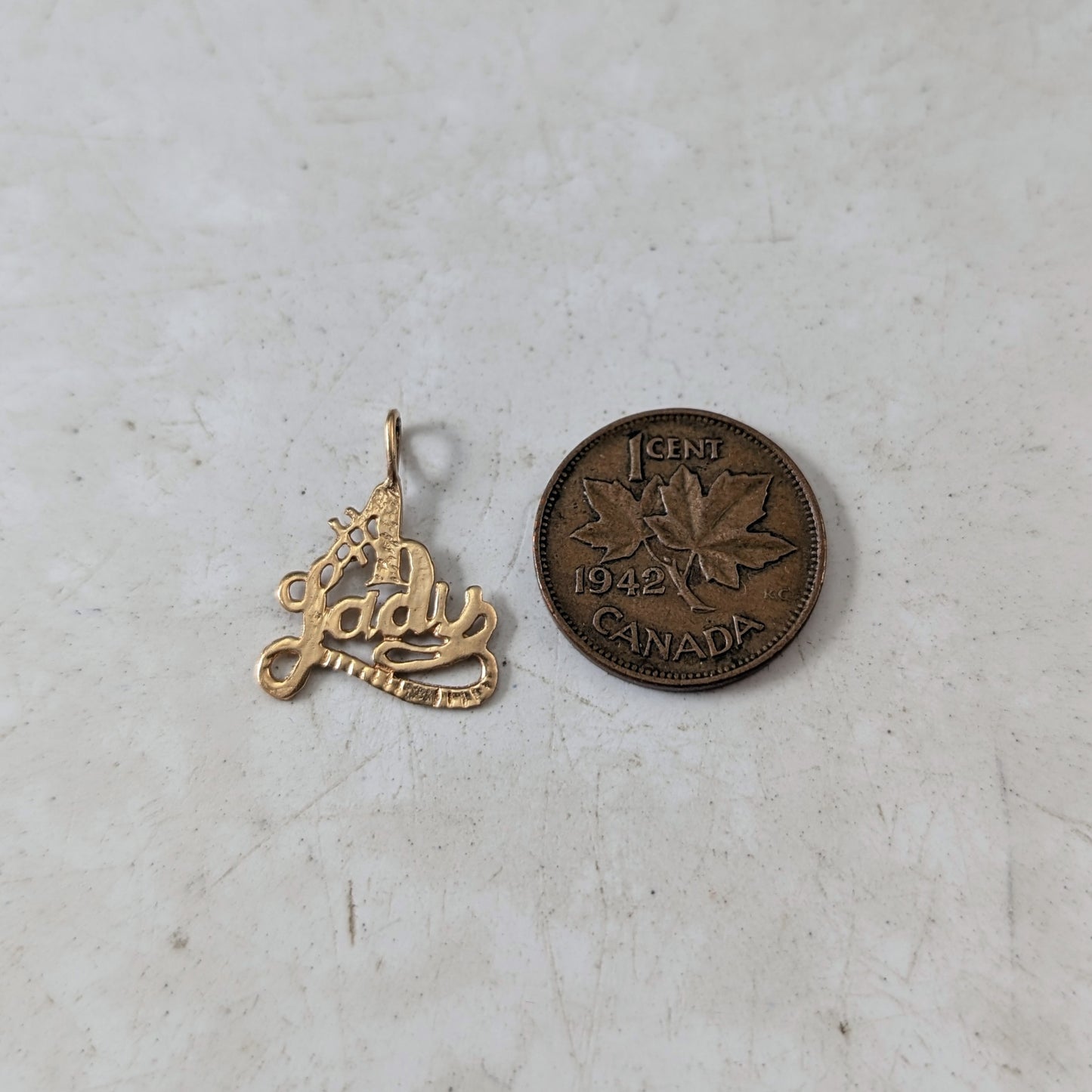 Miscellaneous Solid Gold Charms - 9K Ankh - 10k 5mm Pearl - 10k #1 Lady Pendant