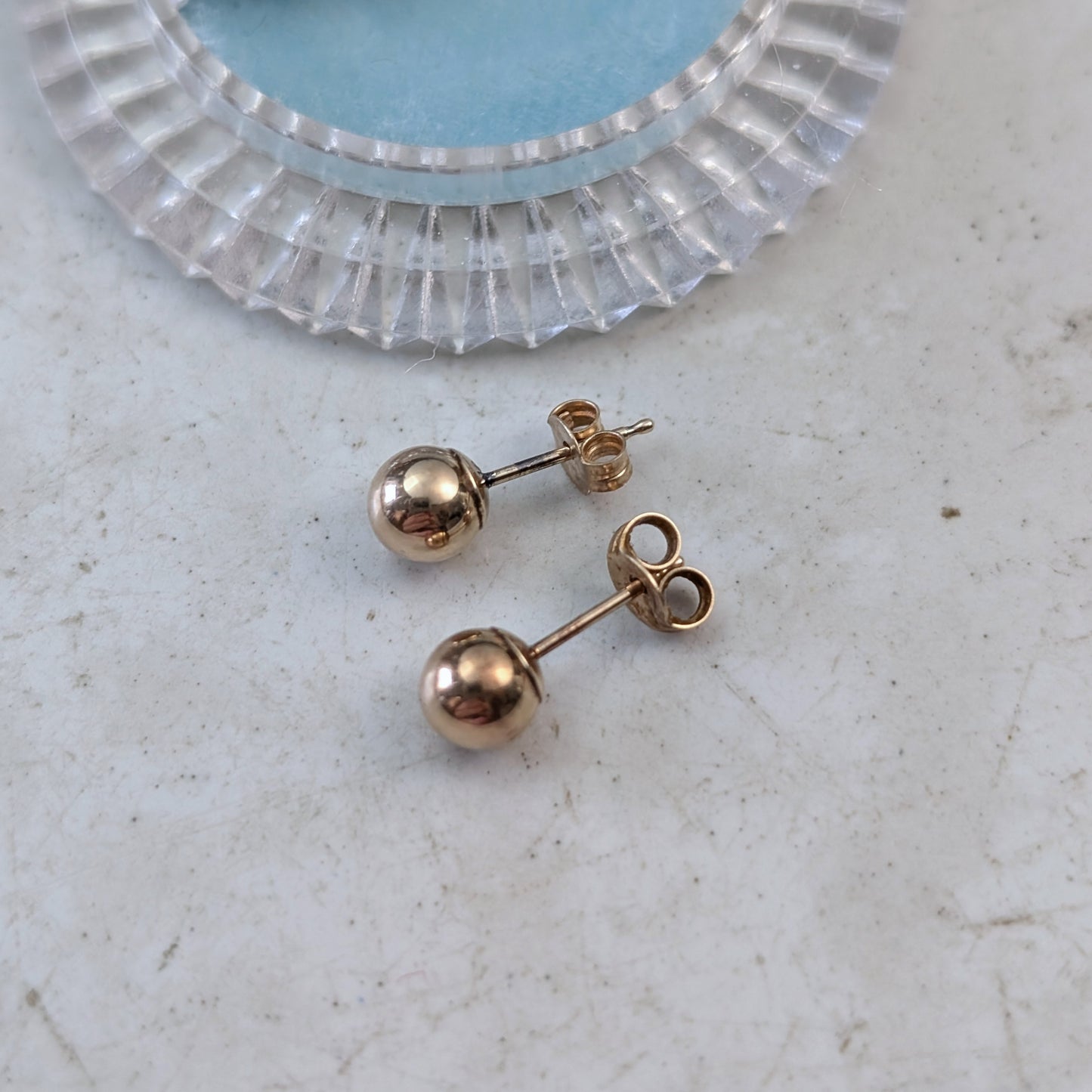 10K Yellow Gold 5mm Ball Stud Earrings