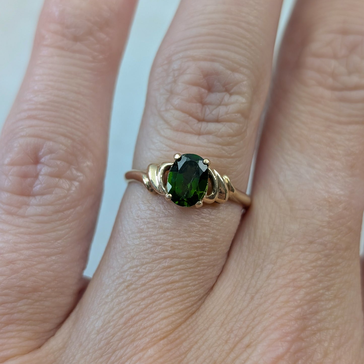 10k Yellow Gold Diopside Ring