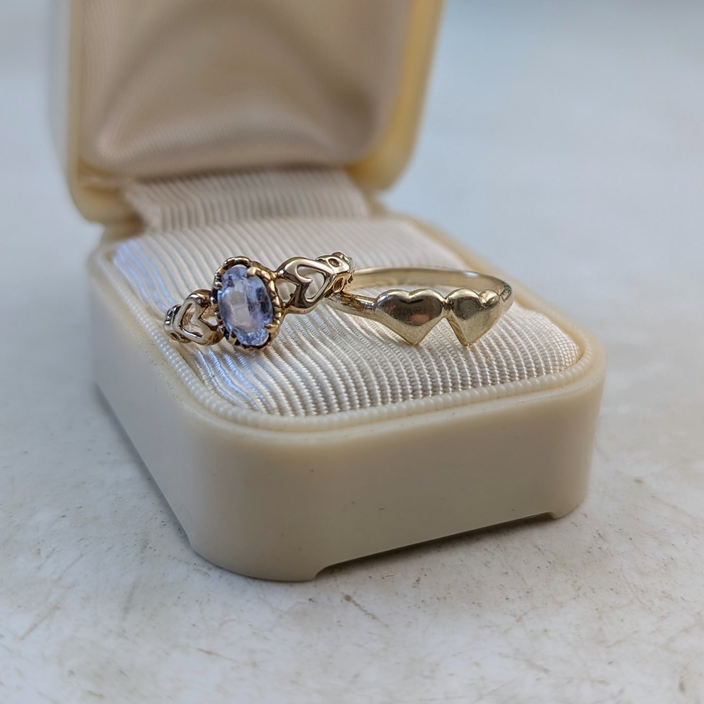 Vintage 10k Yellow Small Size Pinky or Baby Rings