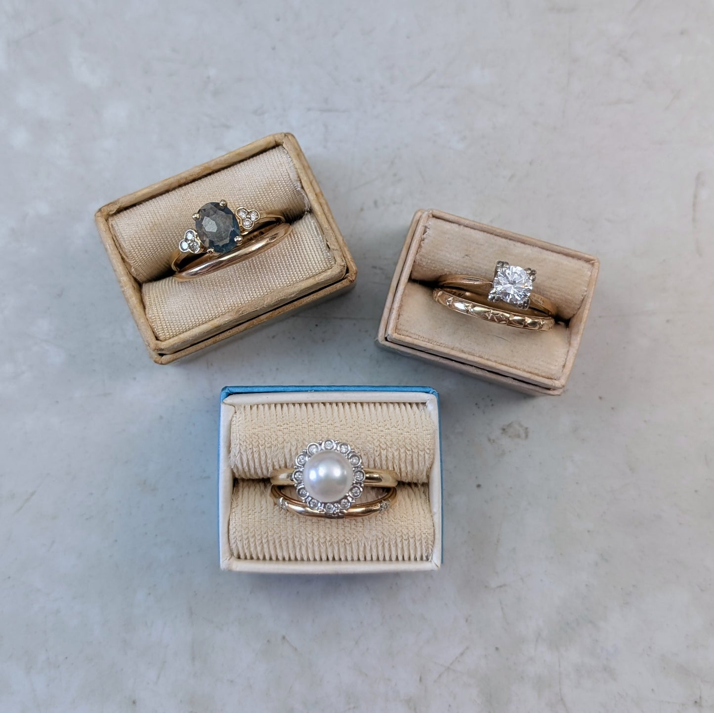 14k Yellow Gold Cultured Pearl Diamond Halo Ring