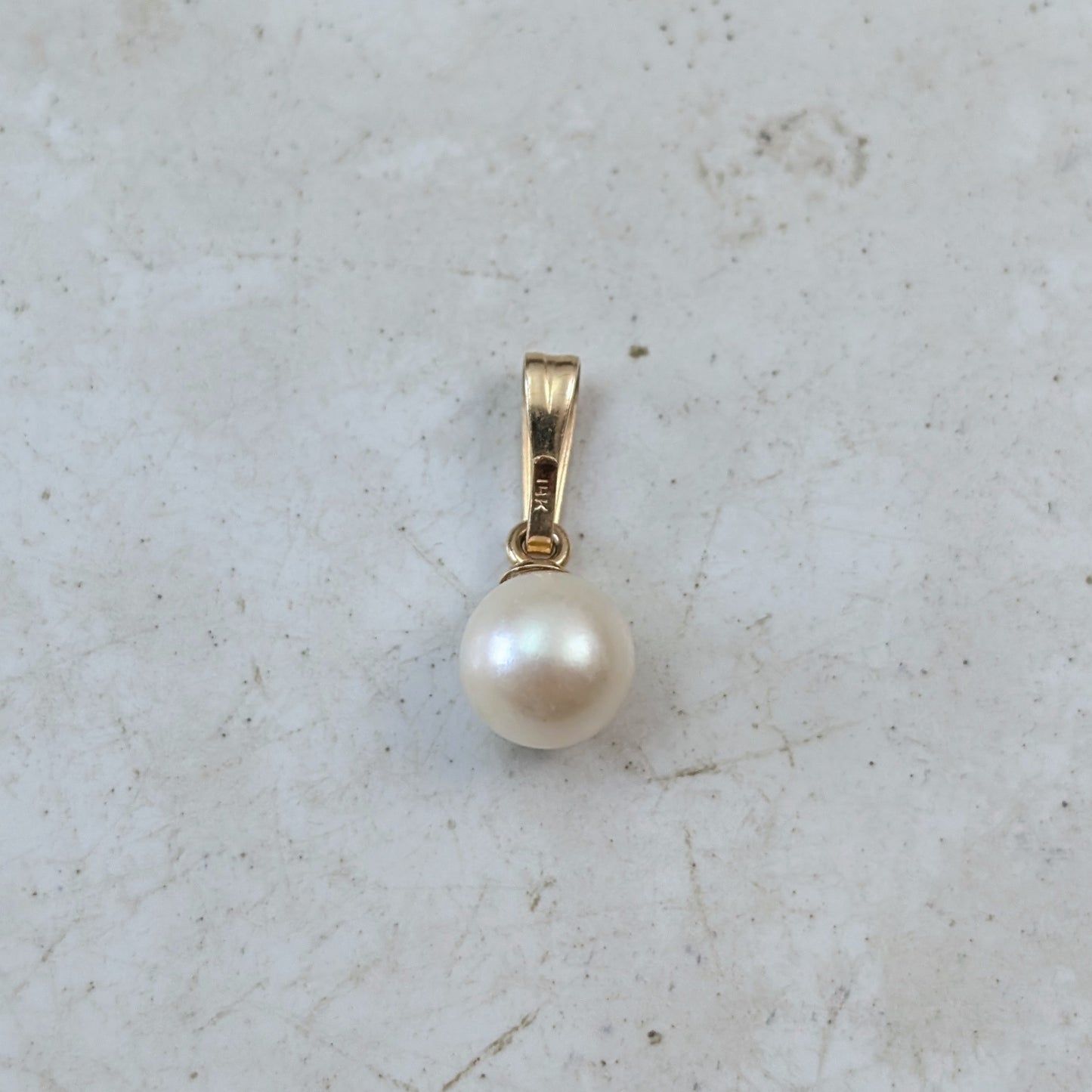 14K Yellow Gold Cultured Pearl Pendant