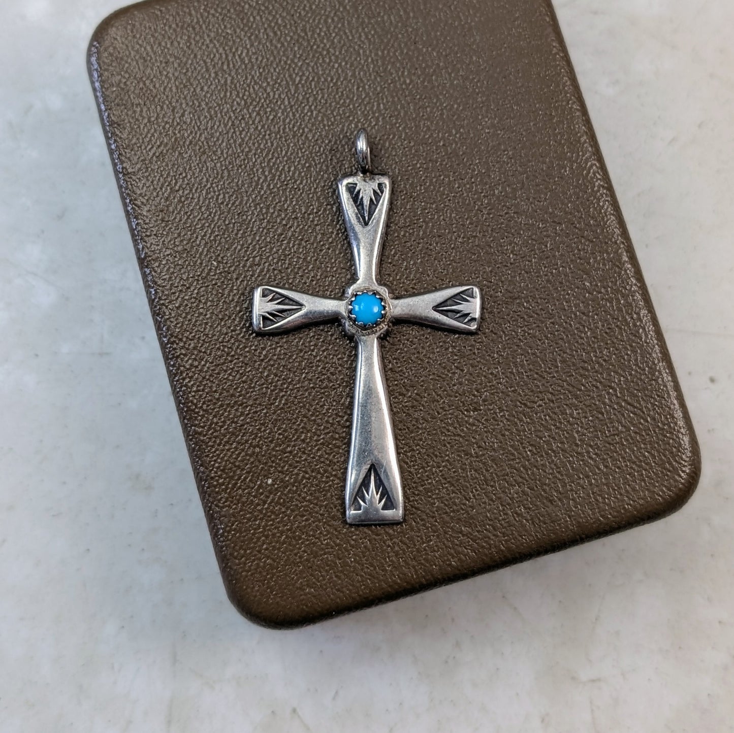 Vintage Sterling Silver Navajo Cross Pendant