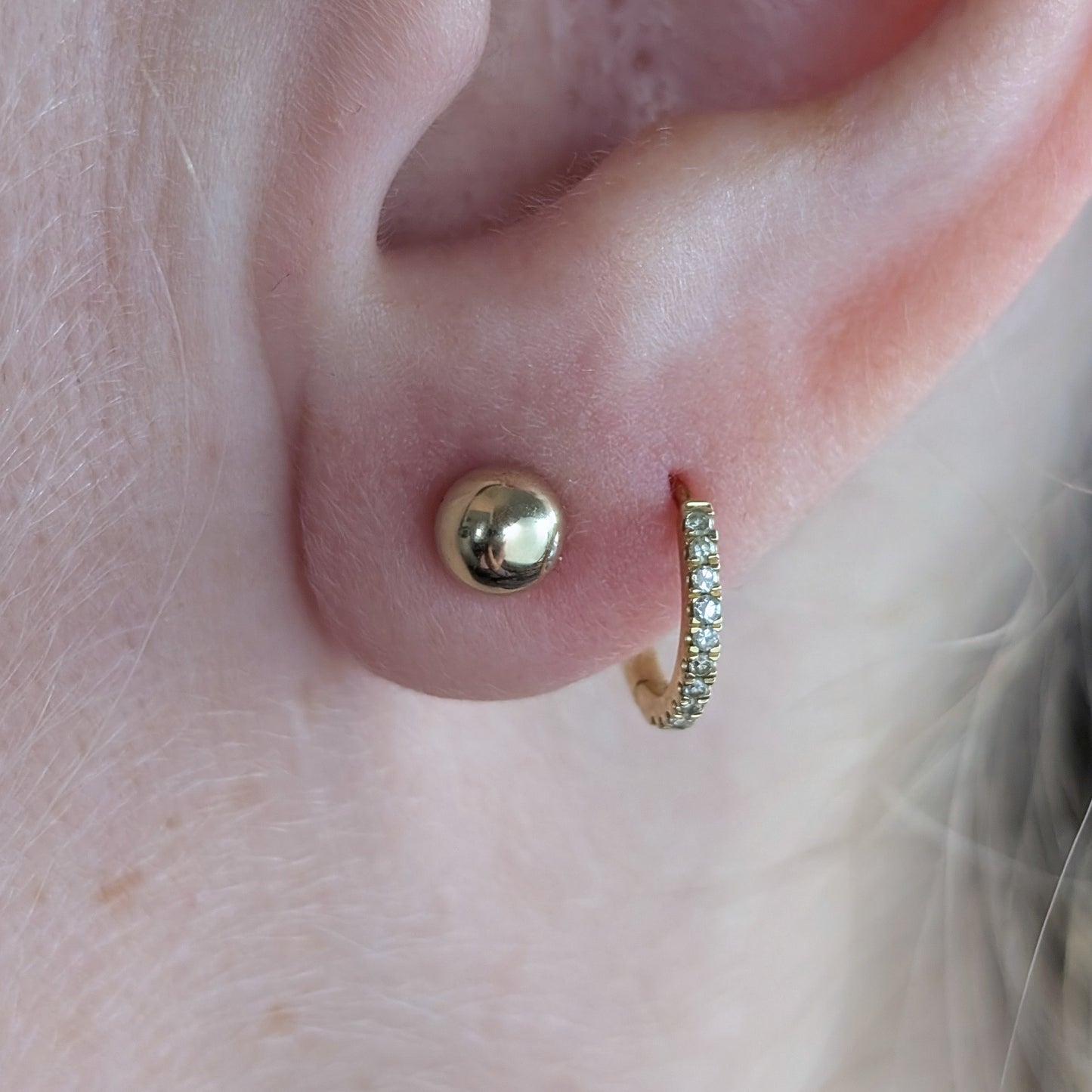 10K Yellow Gold 5mm Ball Stud Earrings
