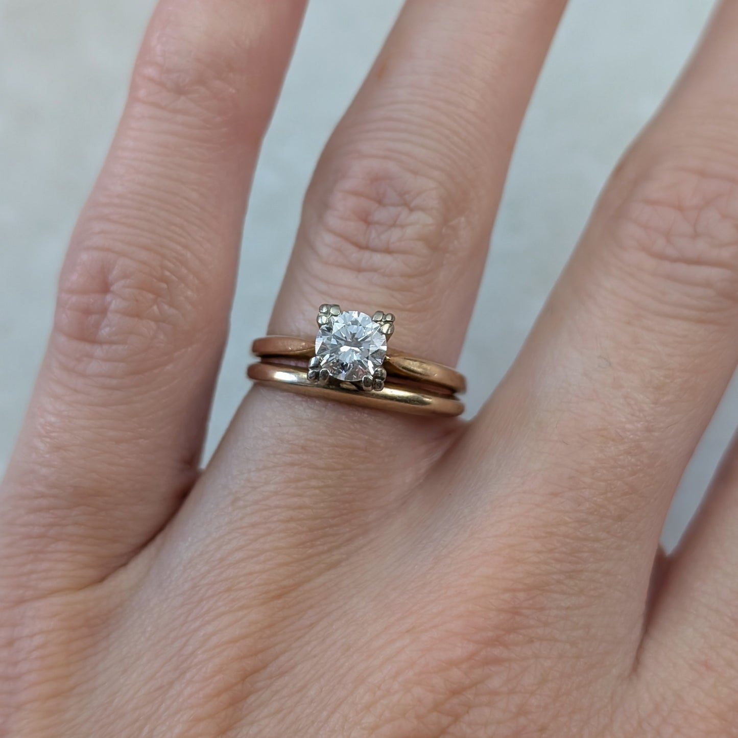 14k Yellow Gold Extra Slim Dome Band - Wedding Band