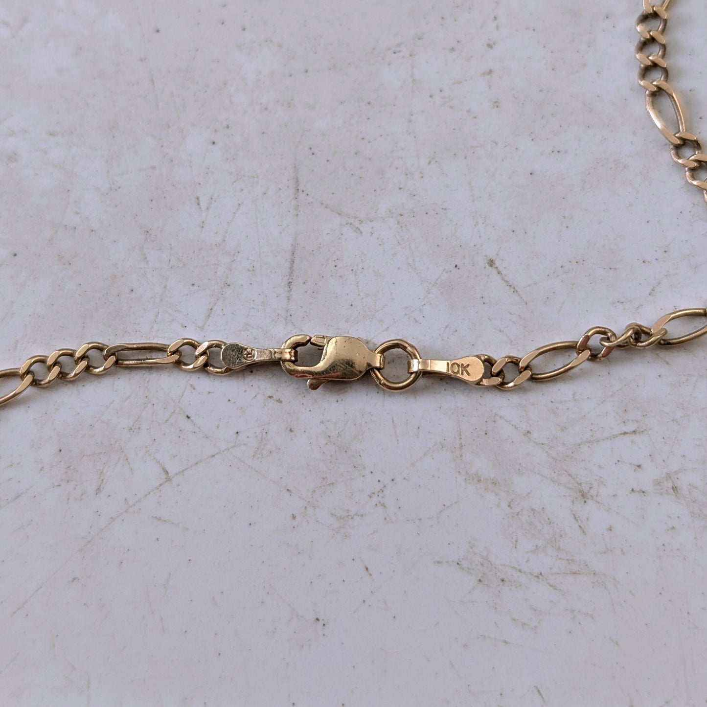 Estate 10k Yellow Gold 2.5mm Chain Figaro Chain