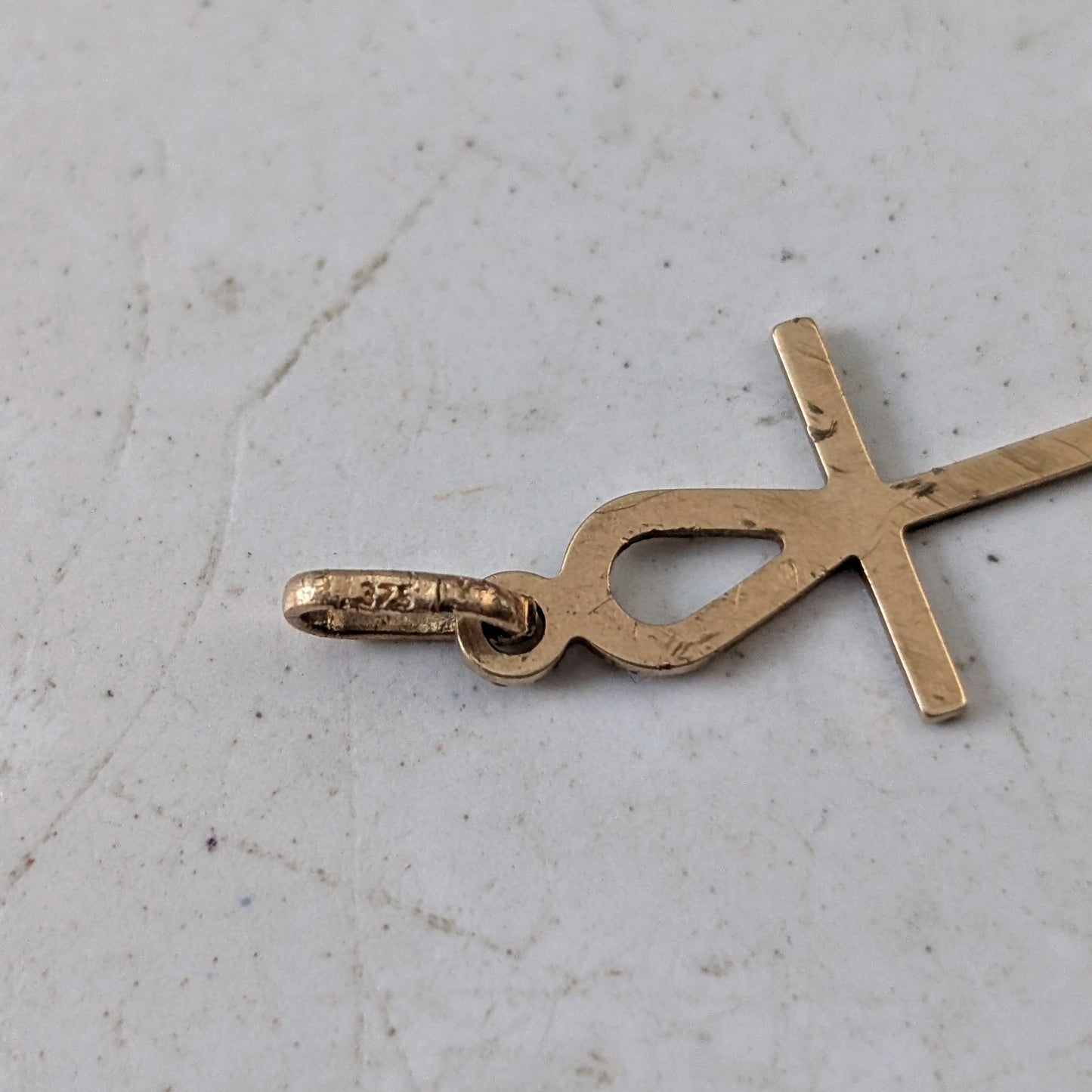 Miscellaneous Solid Gold Charms - 9K Ankh - 10k 5mm Pearl - 10k #1 Lady Pendant