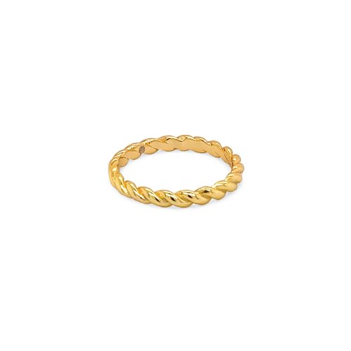 New Sterling Silver Chunky Rope Ring - Silver & Gold