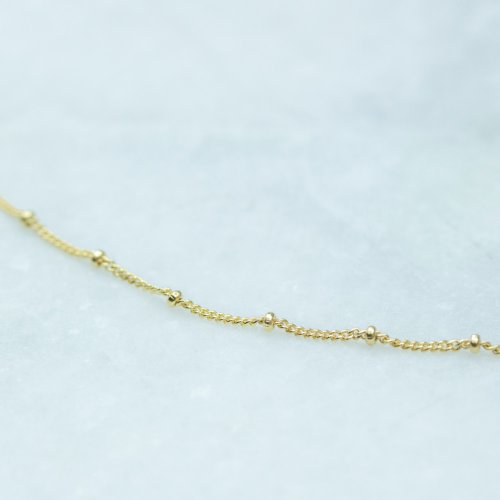 New Sterling Silver Satellite Chain Necklace - Silver & Gold