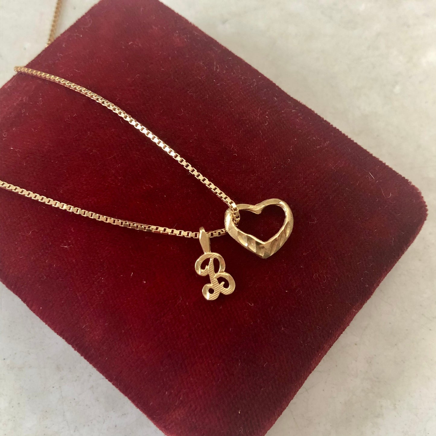 Estate 10k Yellow Gold 1mm Box Link Chain