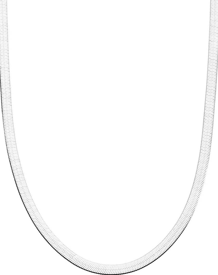 New Sterling Silver 3.5mm Herringbone Chain Necklace